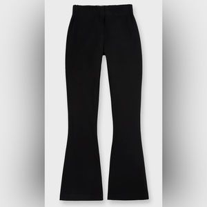 ANN MASHBURN faye flare cropped pant in Black Ponte Knit - gently worn .